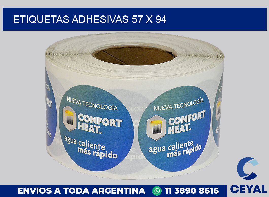 etiquetas adhesivas 57 x 94