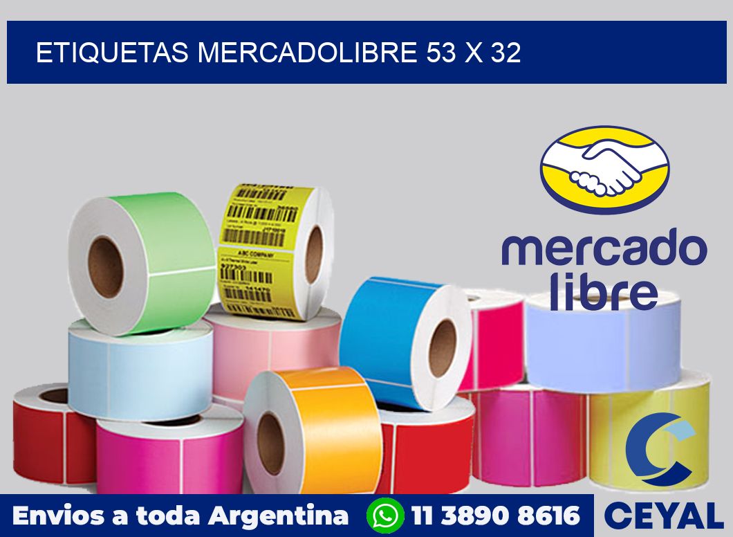 etiquetas mercadolibre 53 x 32