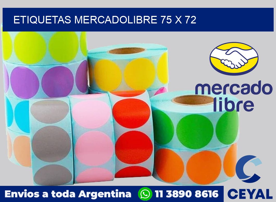 etiquetas mercadolibre 75 x 72