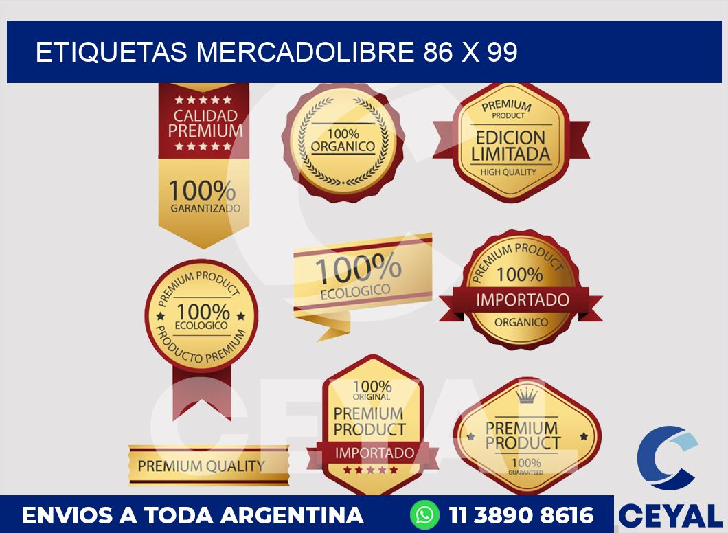etiquetas mercadolibre 86 x 99