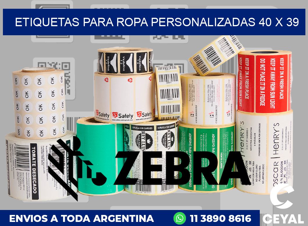etiquetas para ropa personalizadas 40 x 39