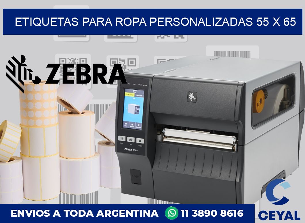 etiquetas para ropa personalizadas 55 x 65