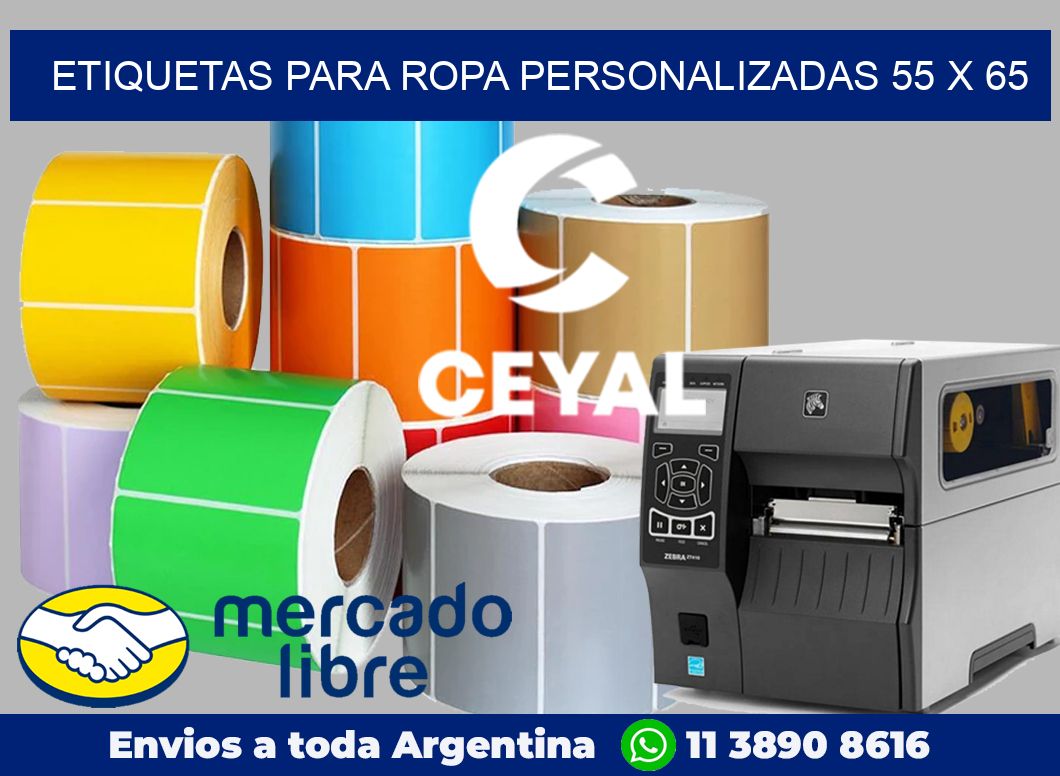 etiquetas para ropa personalizadas 55 x 65