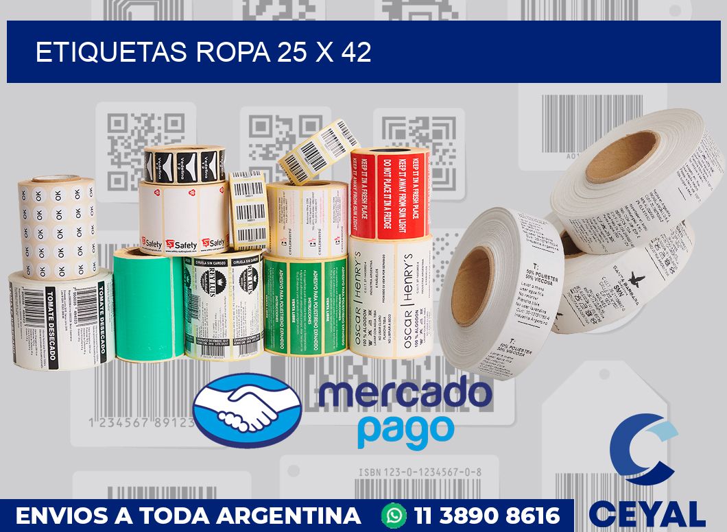 etiquetas ropa 25 x 42