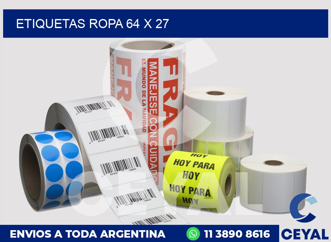 etiquetas ropa 64 x 27