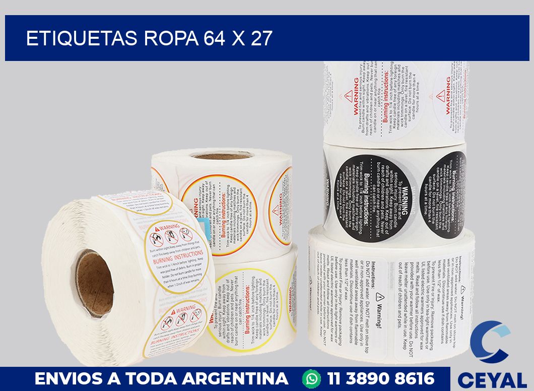 etiquetas ropa 64 x 27