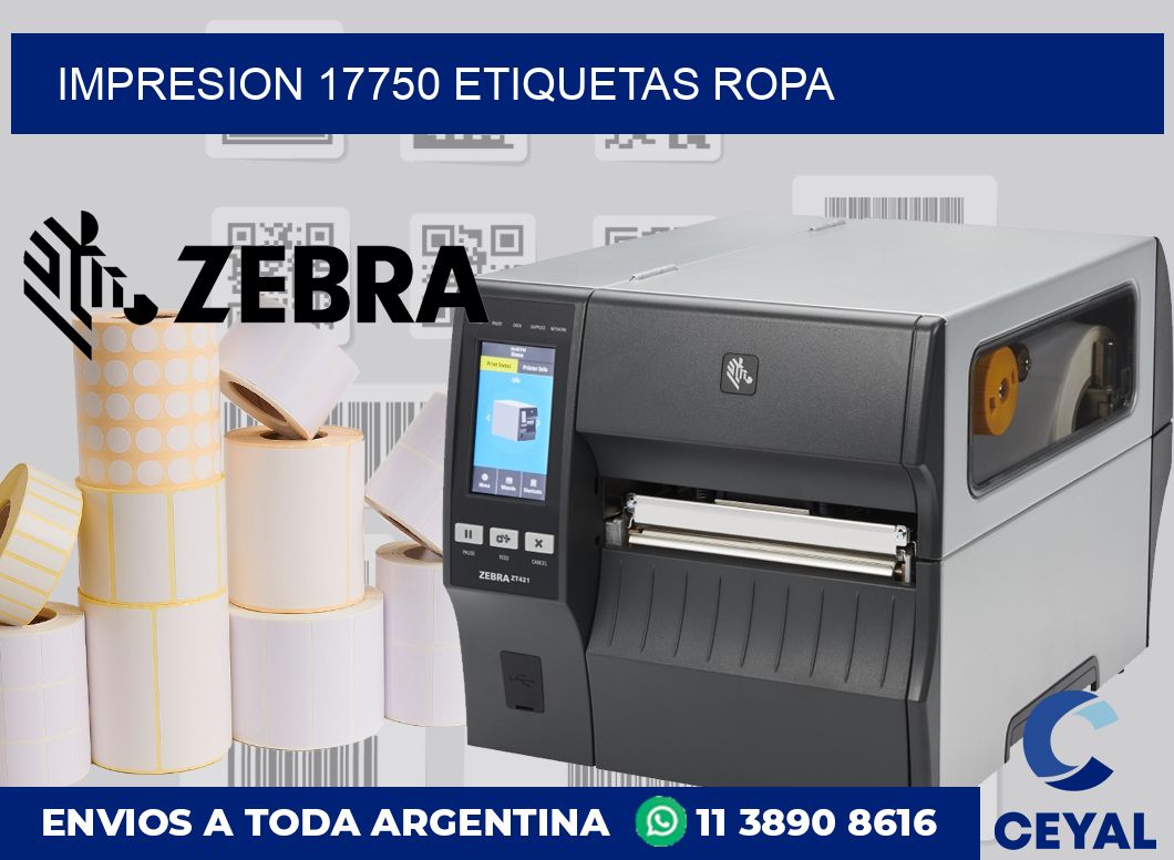 impresion 17750 etiquetas ropa