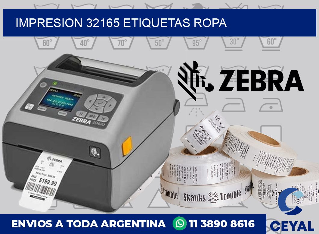 impresion 32165 etiquetas ropa