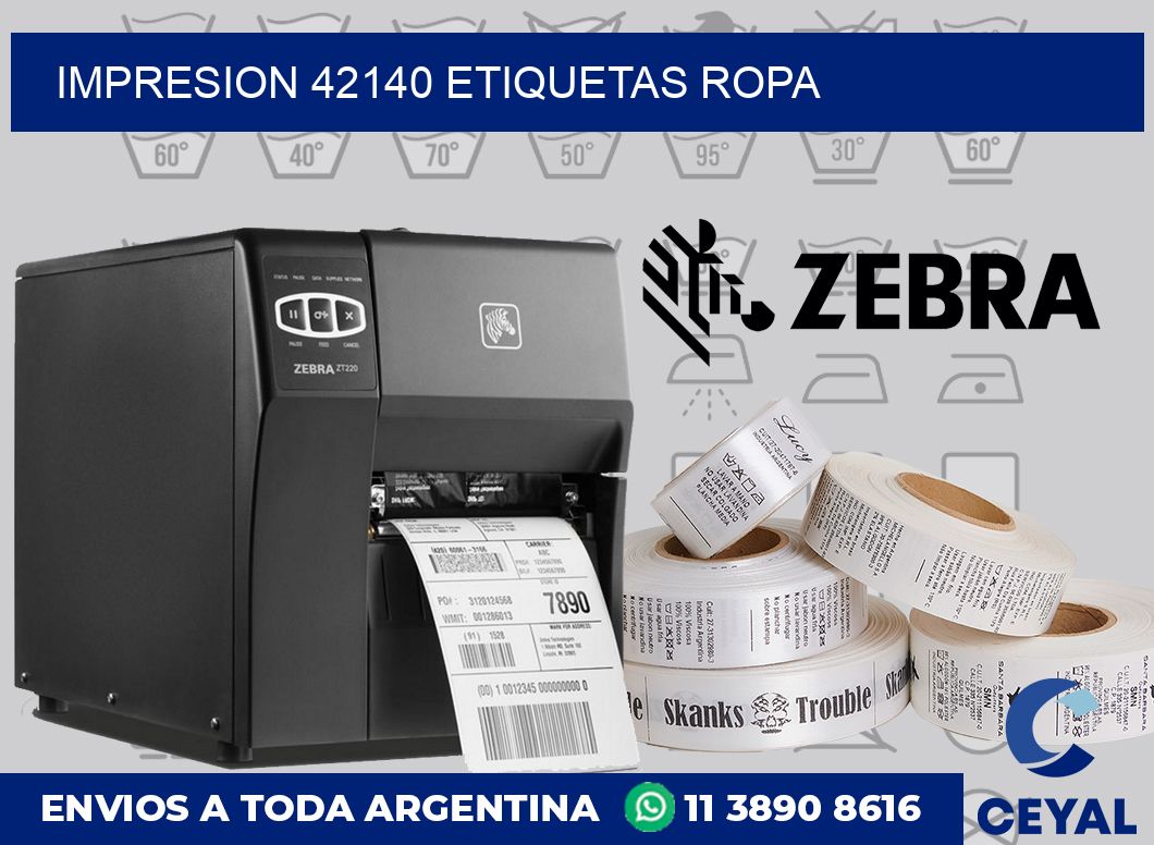 impresion 42140 etiquetas ropa