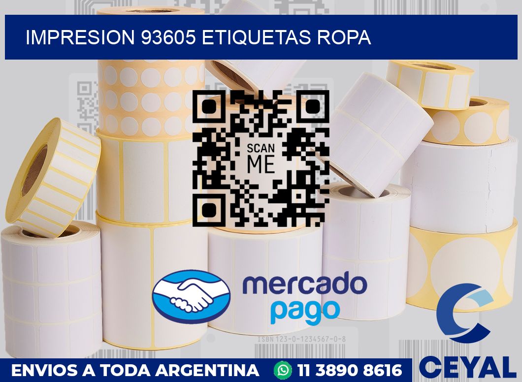 impresion 93605 etiquetas ropa