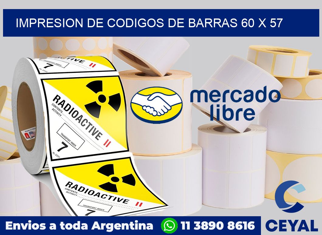 impresion de codigos de barras 60 x 57