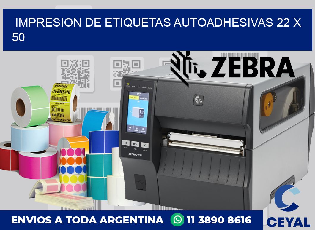 impresion de etiquetas autoadhesivas 22 x 50
