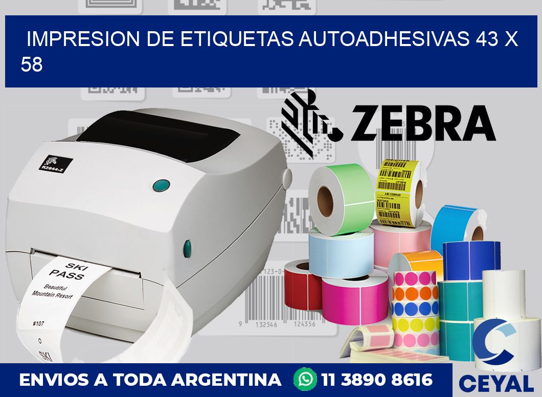 impresion de etiquetas autoadhesivas 43 x 58