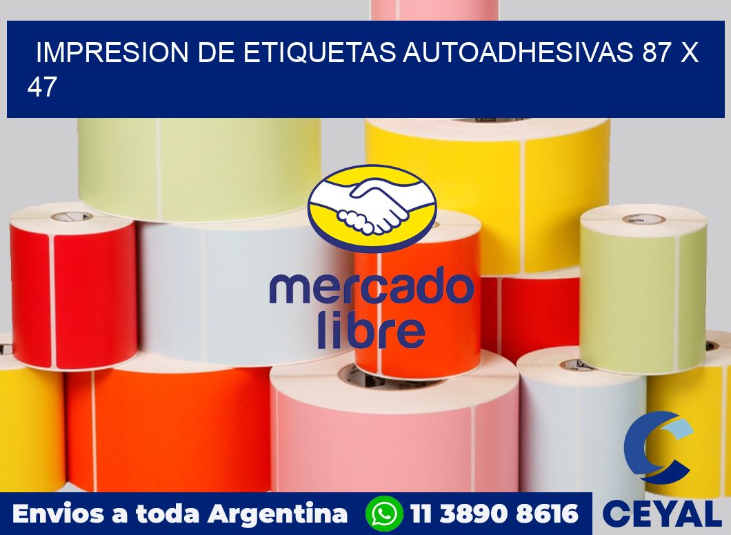 impresion de etiquetas autoadhesivas 87 x 47
