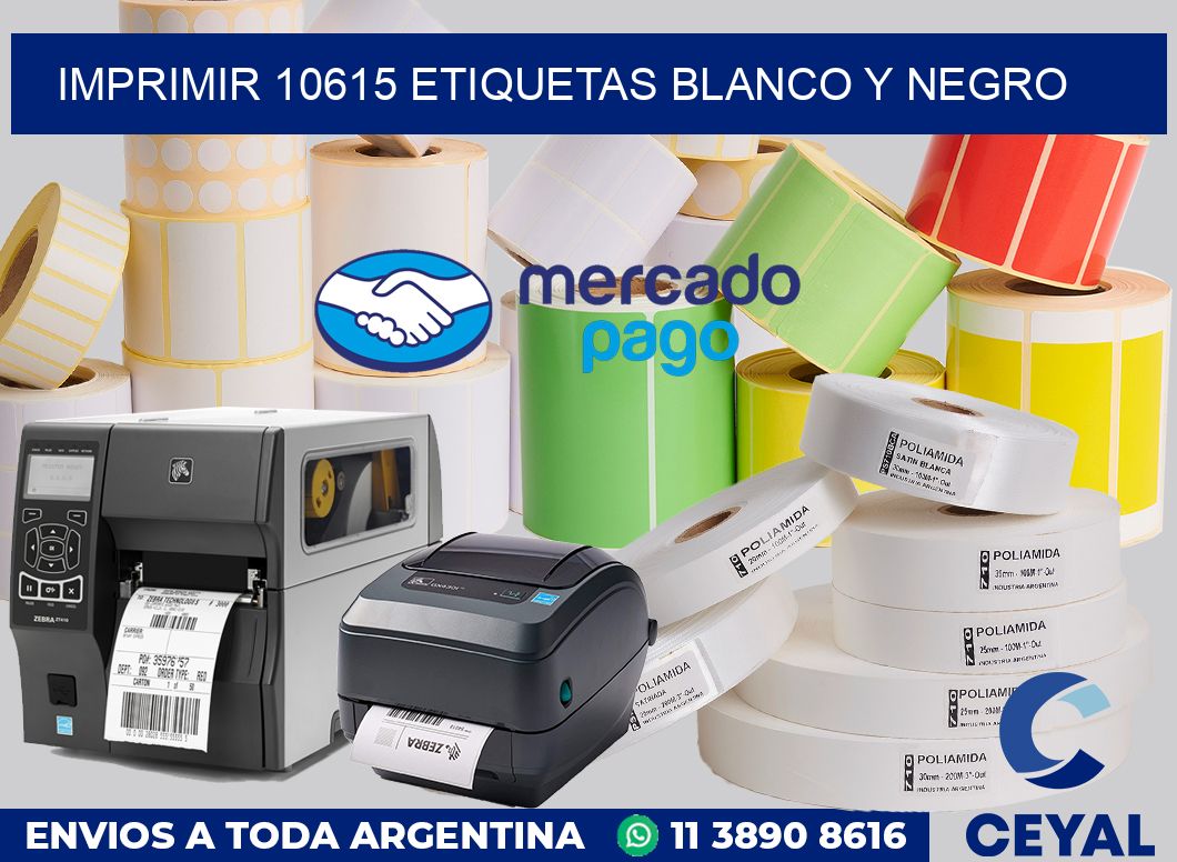 imprimir 10615 etiquetas blanco y negro