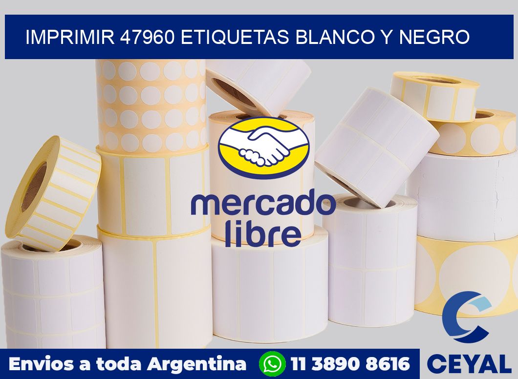imprimir 47960 etiquetas blanco y negro