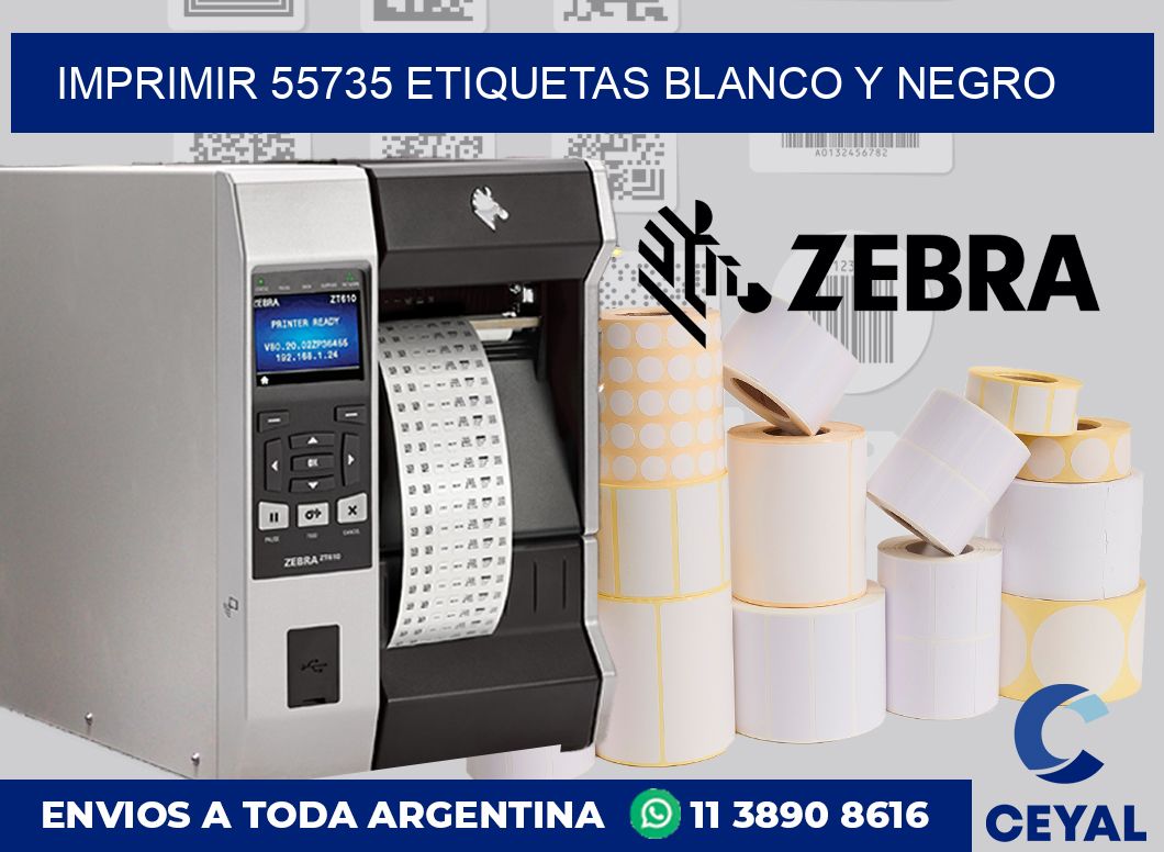 imprimir 55735 etiquetas blanco y negro
