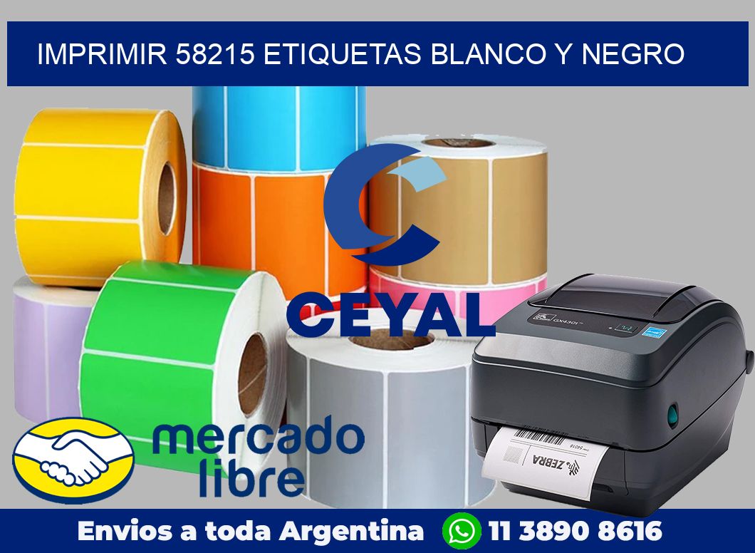 imprimir 58215 etiquetas blanco y negro