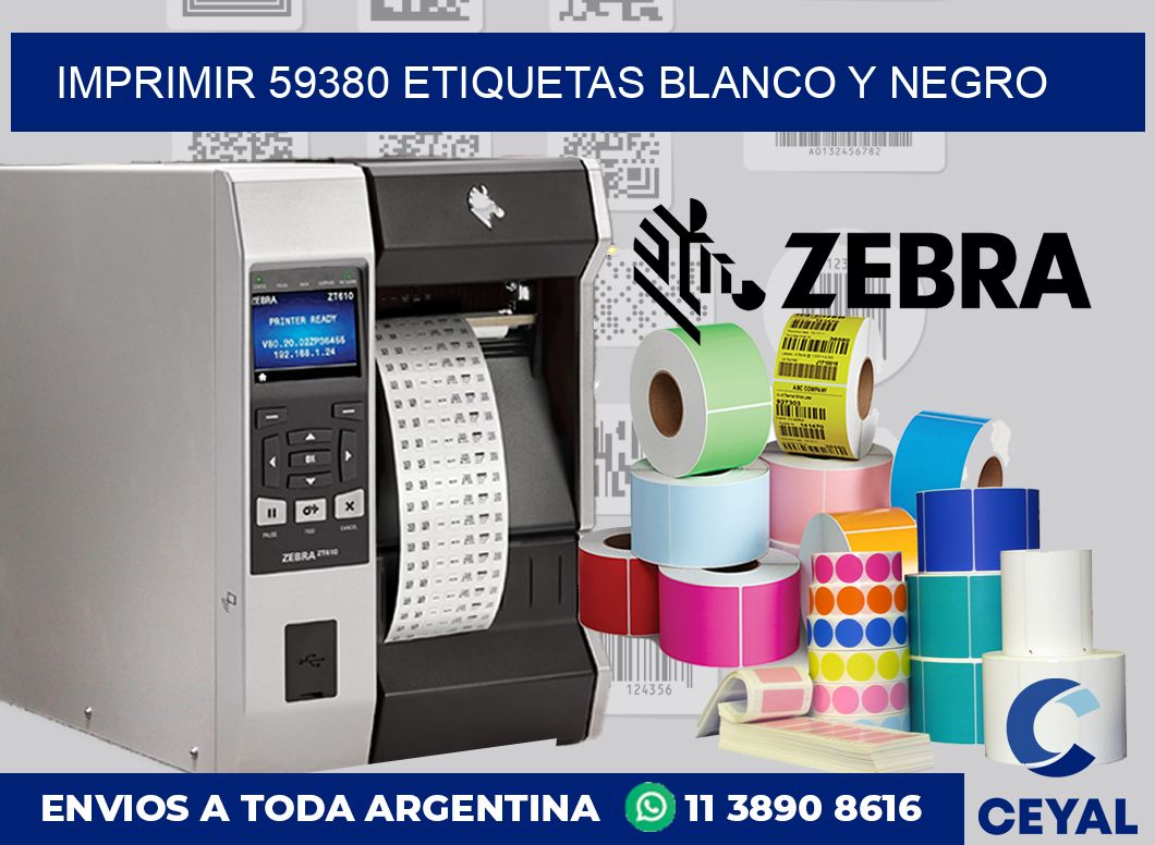 imprimir 59380 etiquetas blanco y negro