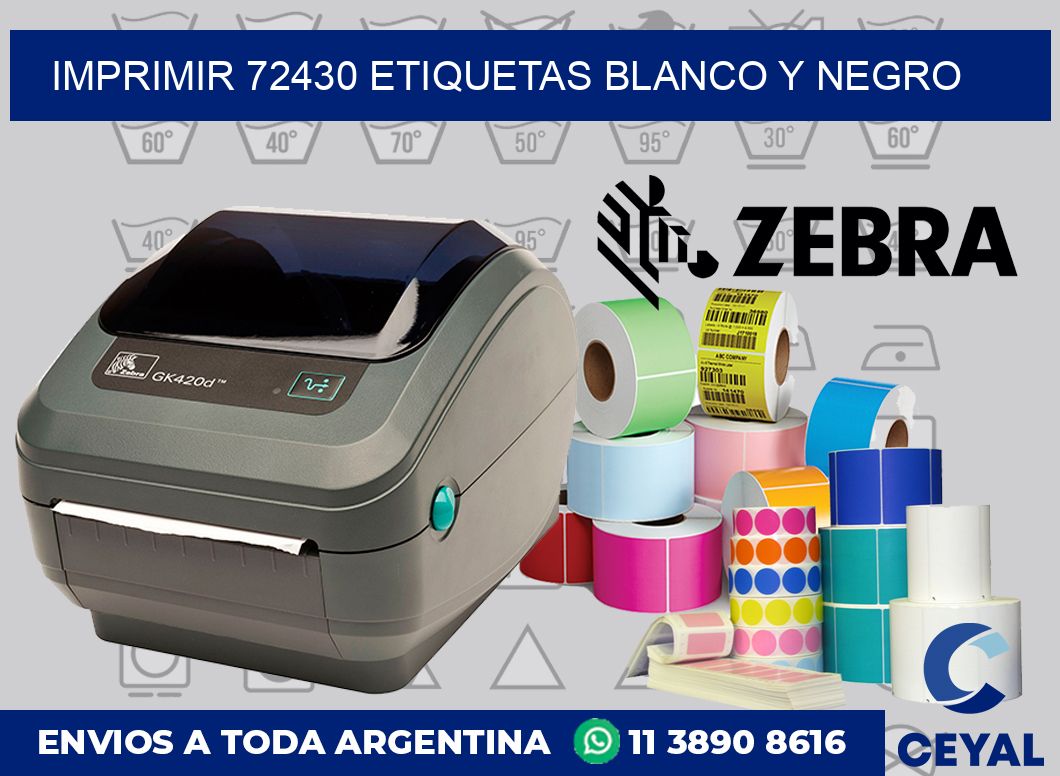 imprimir 72430 etiquetas blanco y negro