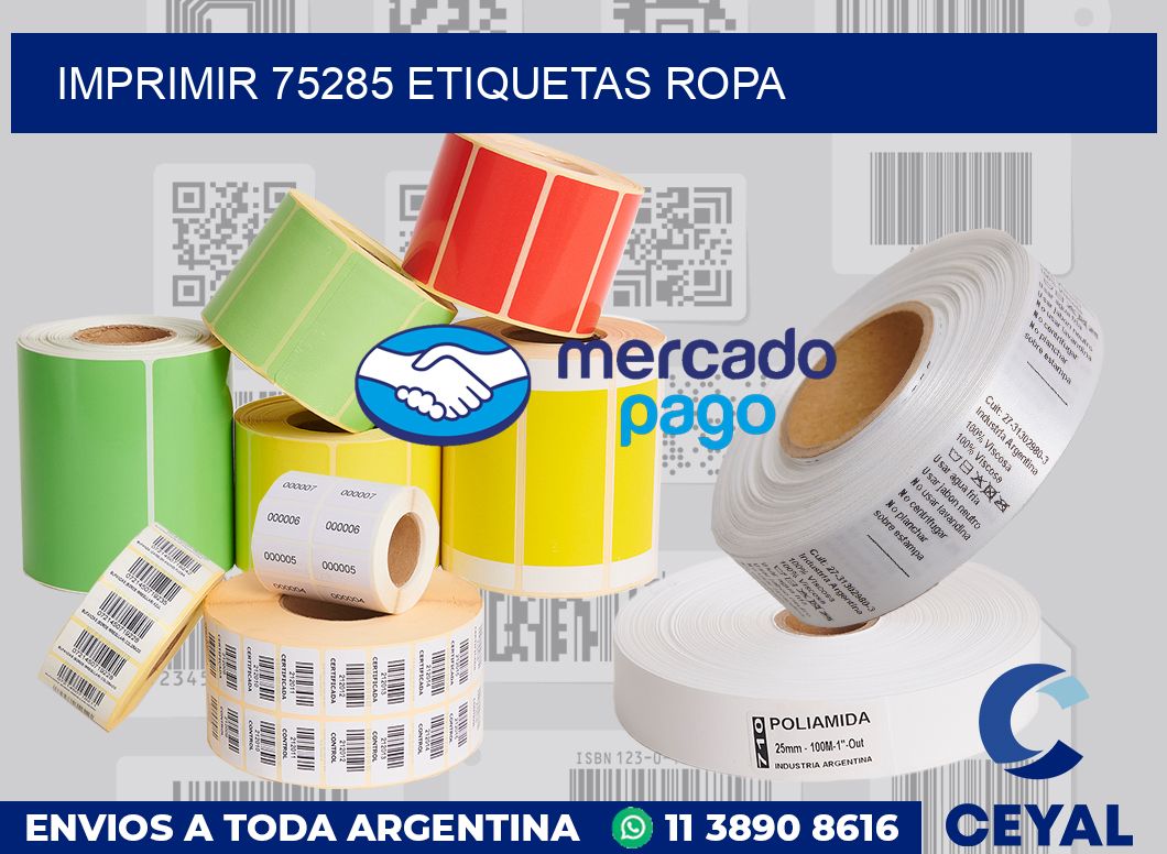 imprimir 75285 etiquetas ropa