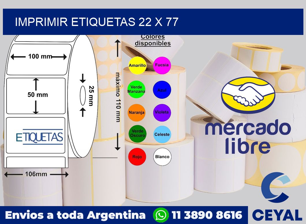 imprimir etiquetas 22 x 77