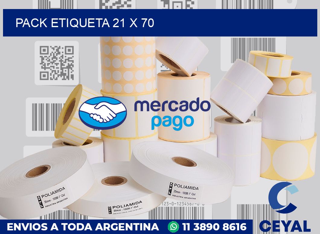 pack etiqueta 21 x 70