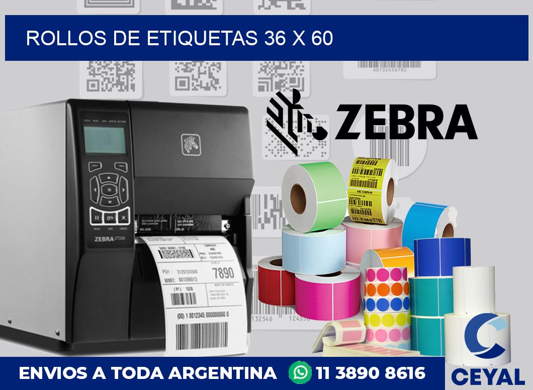 rollos de etiquetas 36 x 60