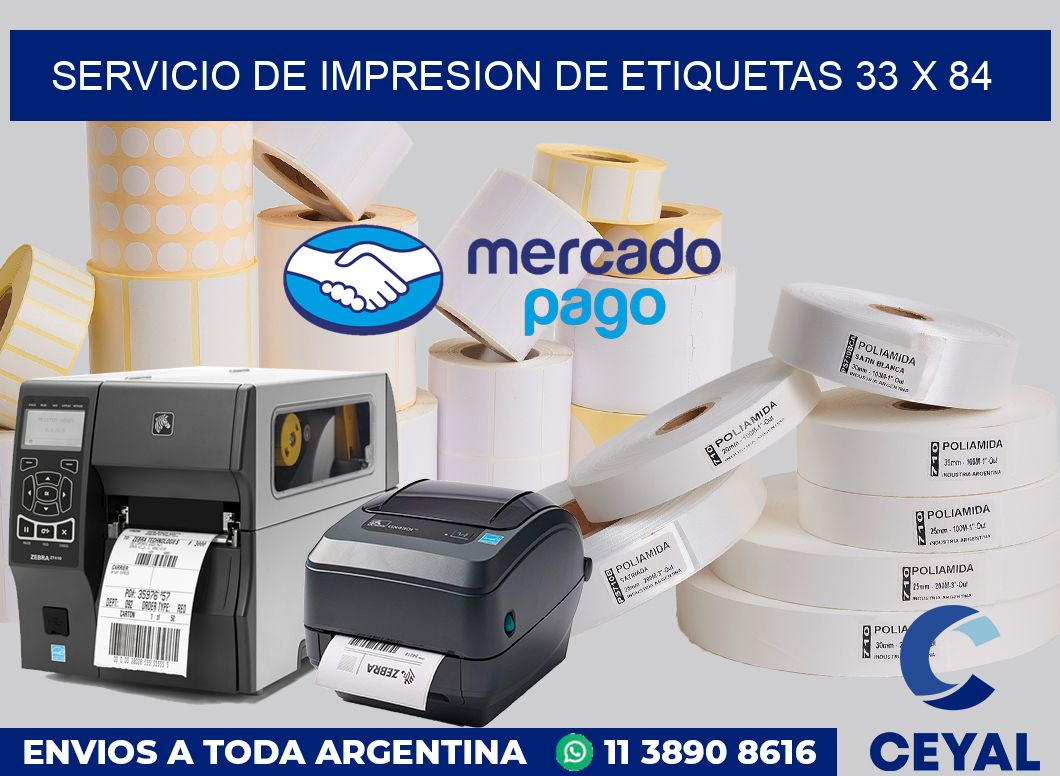 servicio de impresion de etiquetas 33 x 84