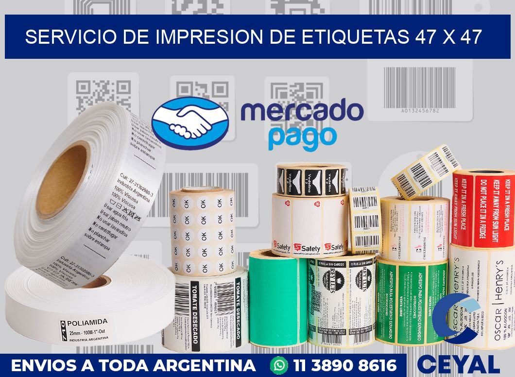 servicio de impresion de etiquetas 47 x 47
