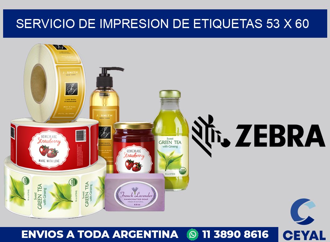 servicio de impresion de etiquetas 53 x 60