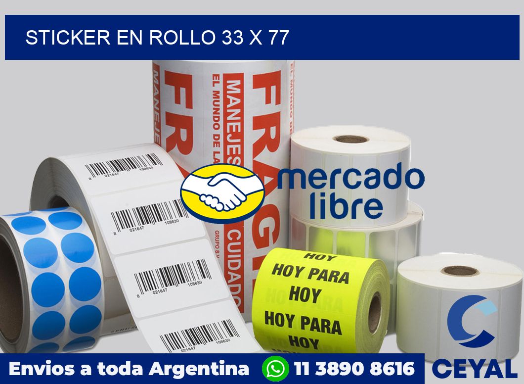 sticker en rollo 33 x 77