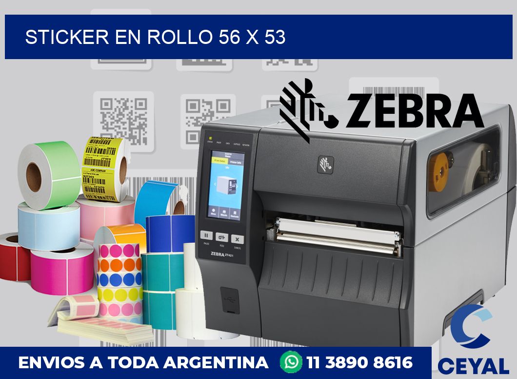 sticker en rollo 56 x 53