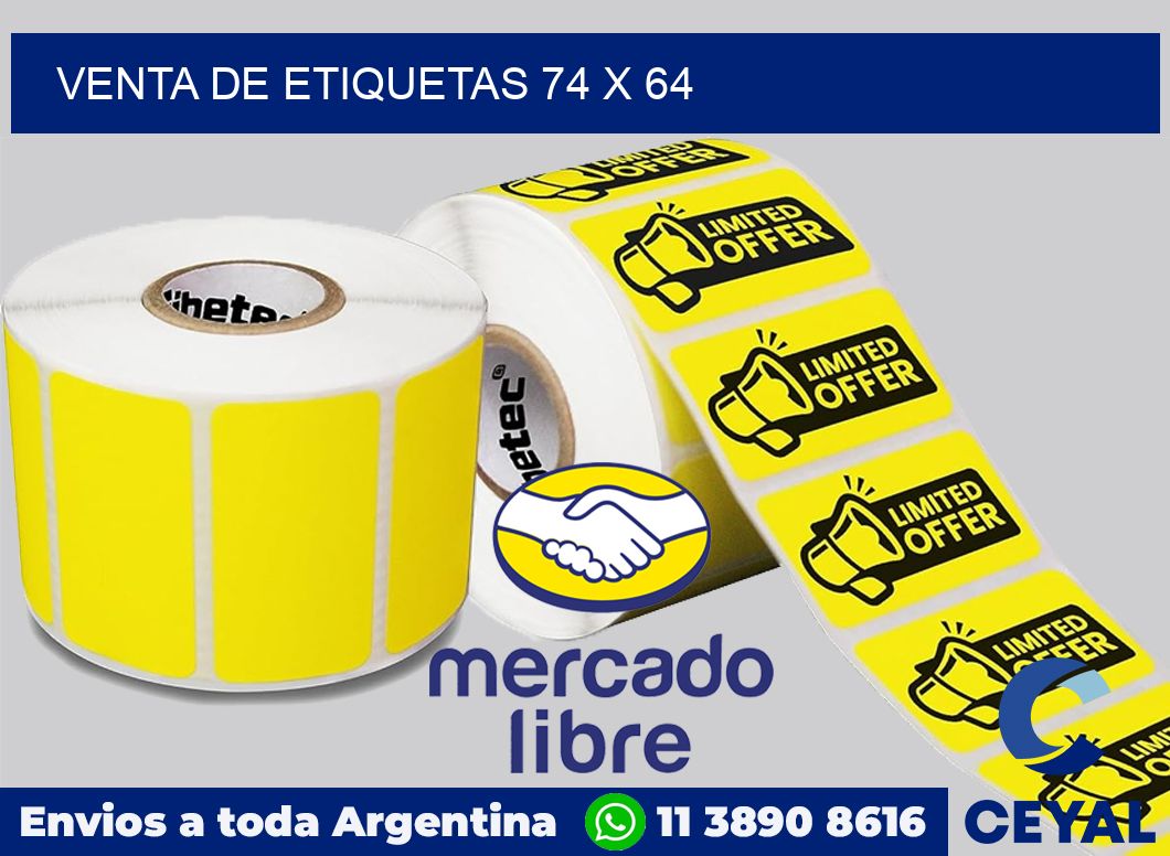 venta de etiquetas 74 x 64