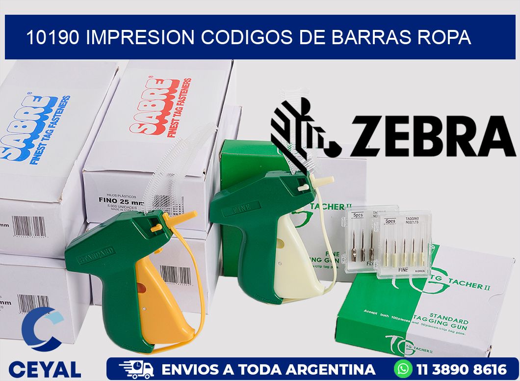 10190 IMPRESION CODIGOS DE BARRAS ROPA