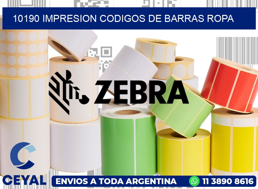 10190 IMPRESION CODIGOS DE BARRAS ROPA