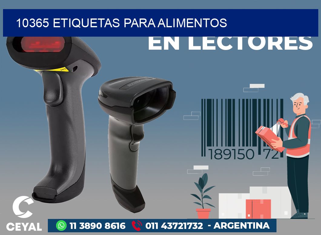 10365 ETIQUETAS PARA ALIMENTOS