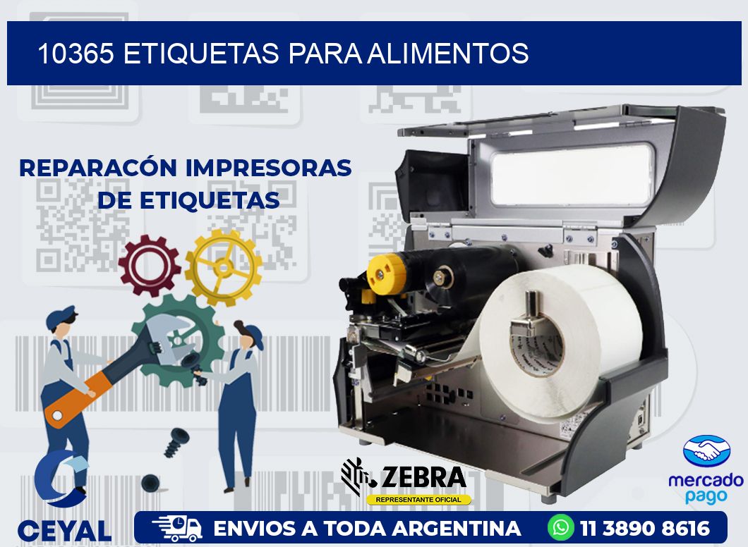 10365 ETIQUETAS PARA ALIMENTOS