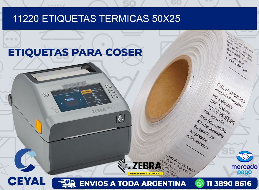 11220 ETIQUETAS TERMICAS 50X25