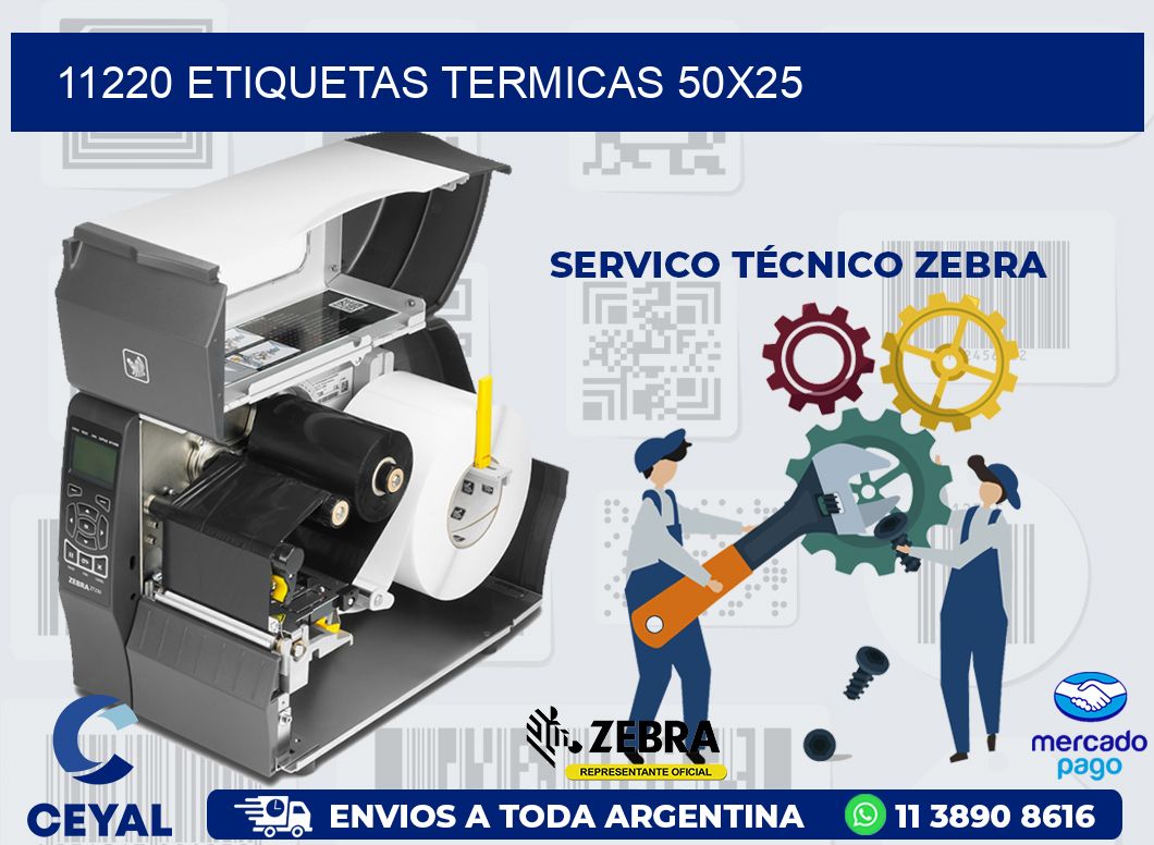 11220 ETIQUETAS TERMICAS 50X25