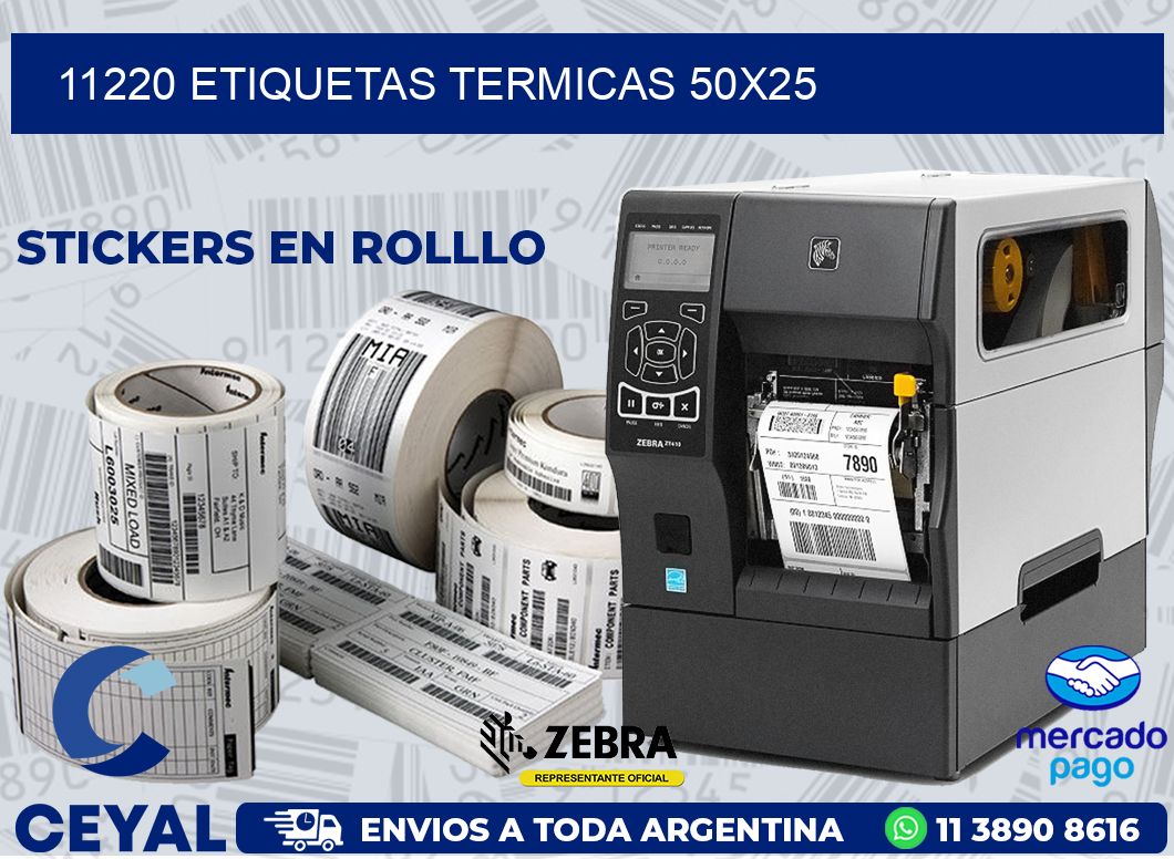 11220 ETIQUETAS TERMICAS 50X25