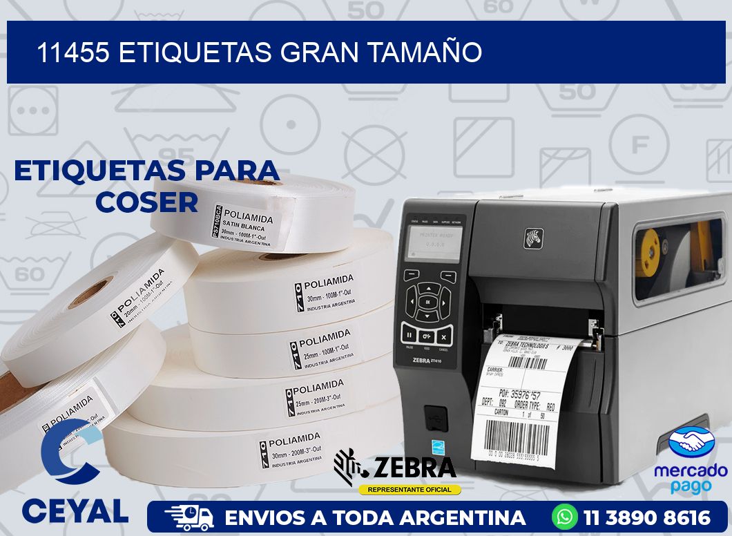 11455 ETIQUETAS GRAN TAMAÑO