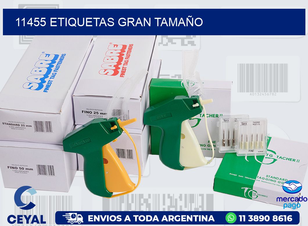 11455 ETIQUETAS GRAN TAMAÑO