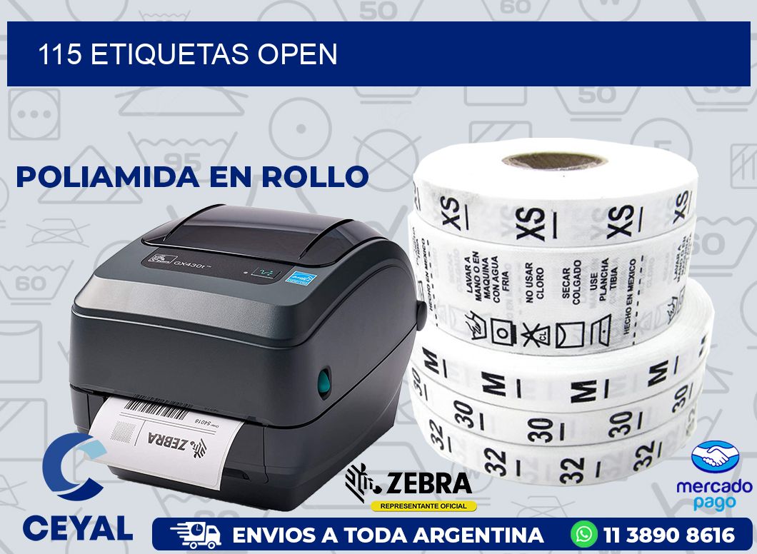 115 ETIQUETAS OPEN