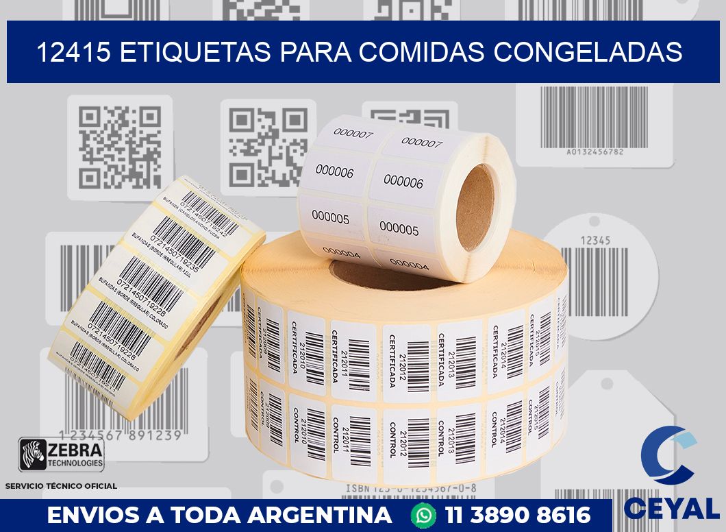12415 ETIQUETAS PARA COMIDAS CONGELADAS