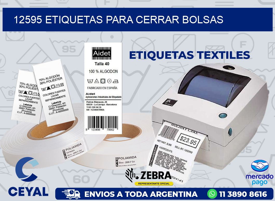 12595 ETIQUETAS PARA CERRAR BOLSAS