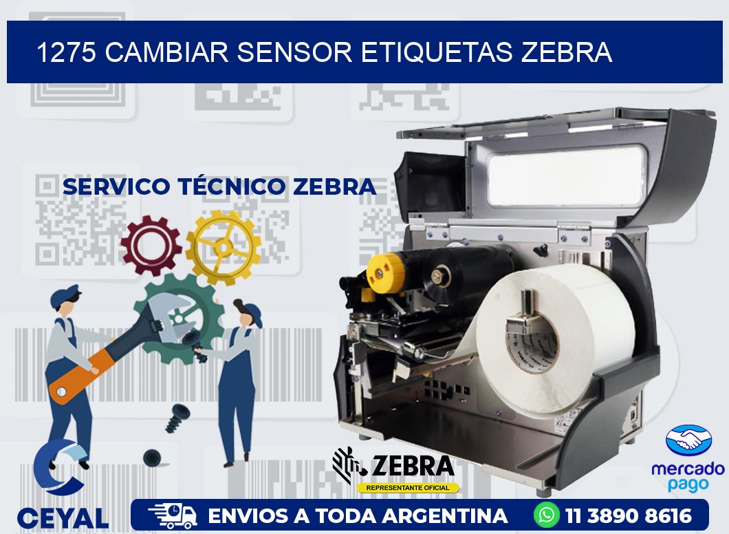 1275 CAMBIAR SENSOR ETIQUETAS ZEBRA