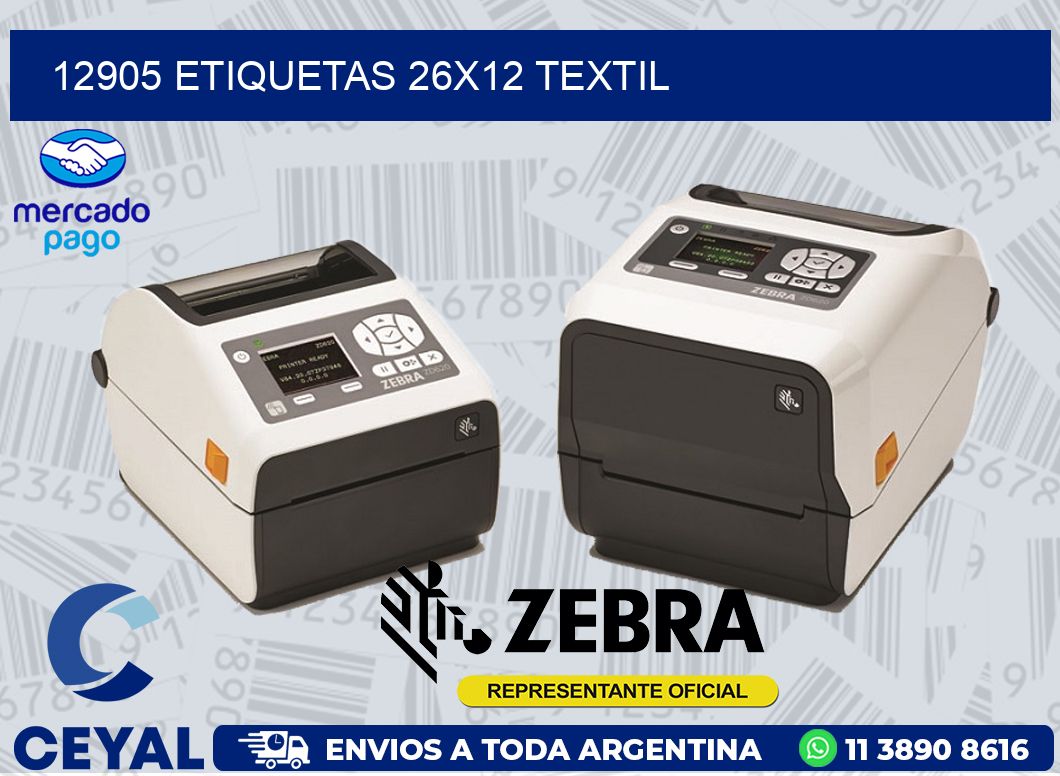 12905 ETIQUETAS 26X12 TEXTIL