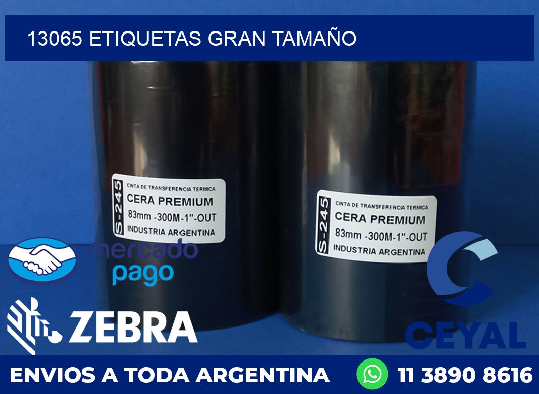 13065 ETIQUETAS GRAN TAMAÑO