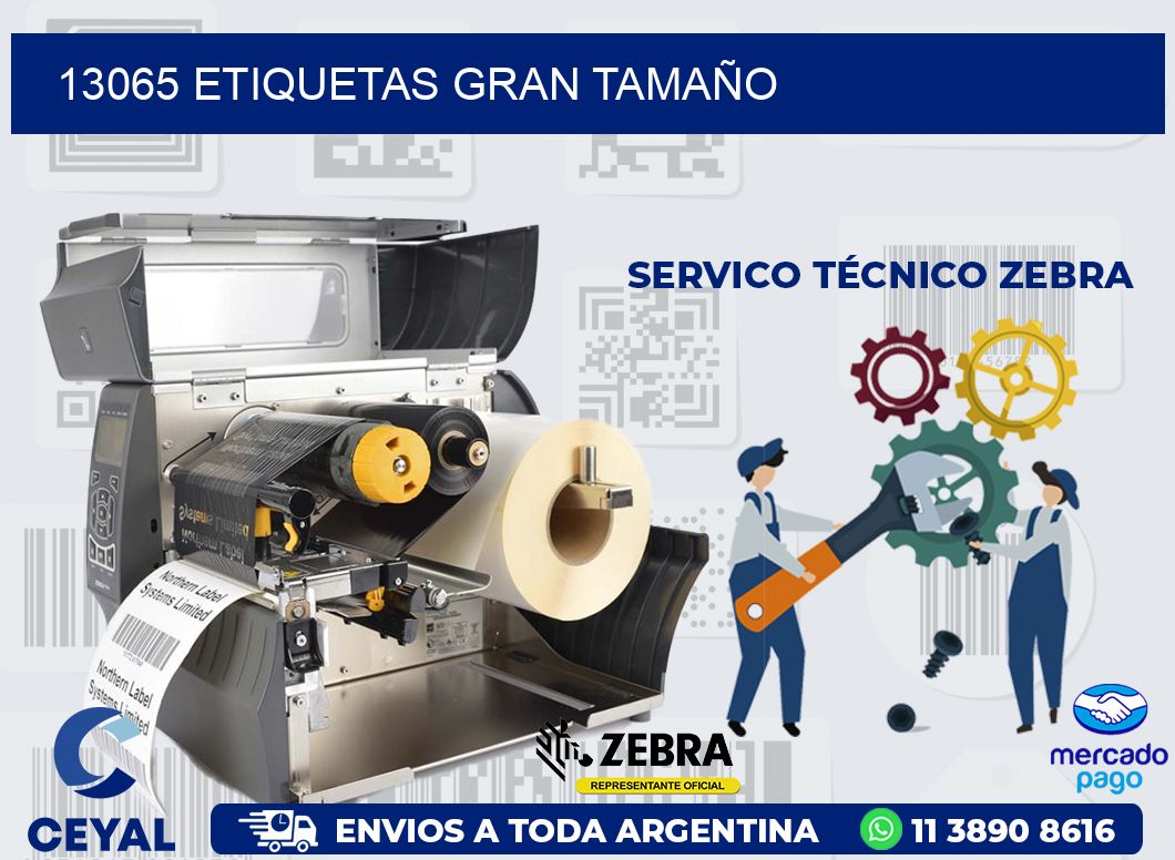 13065 ETIQUETAS GRAN TAMAÑO